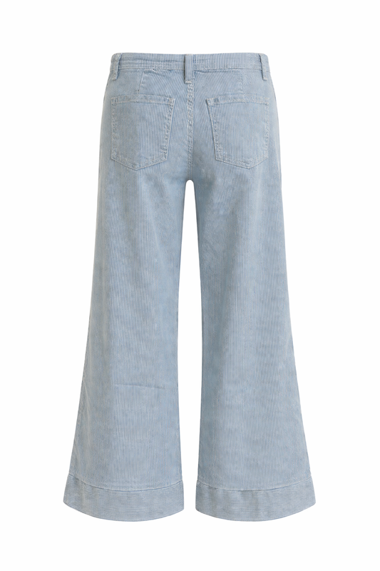 Streepjes Jeans Blauw Wit