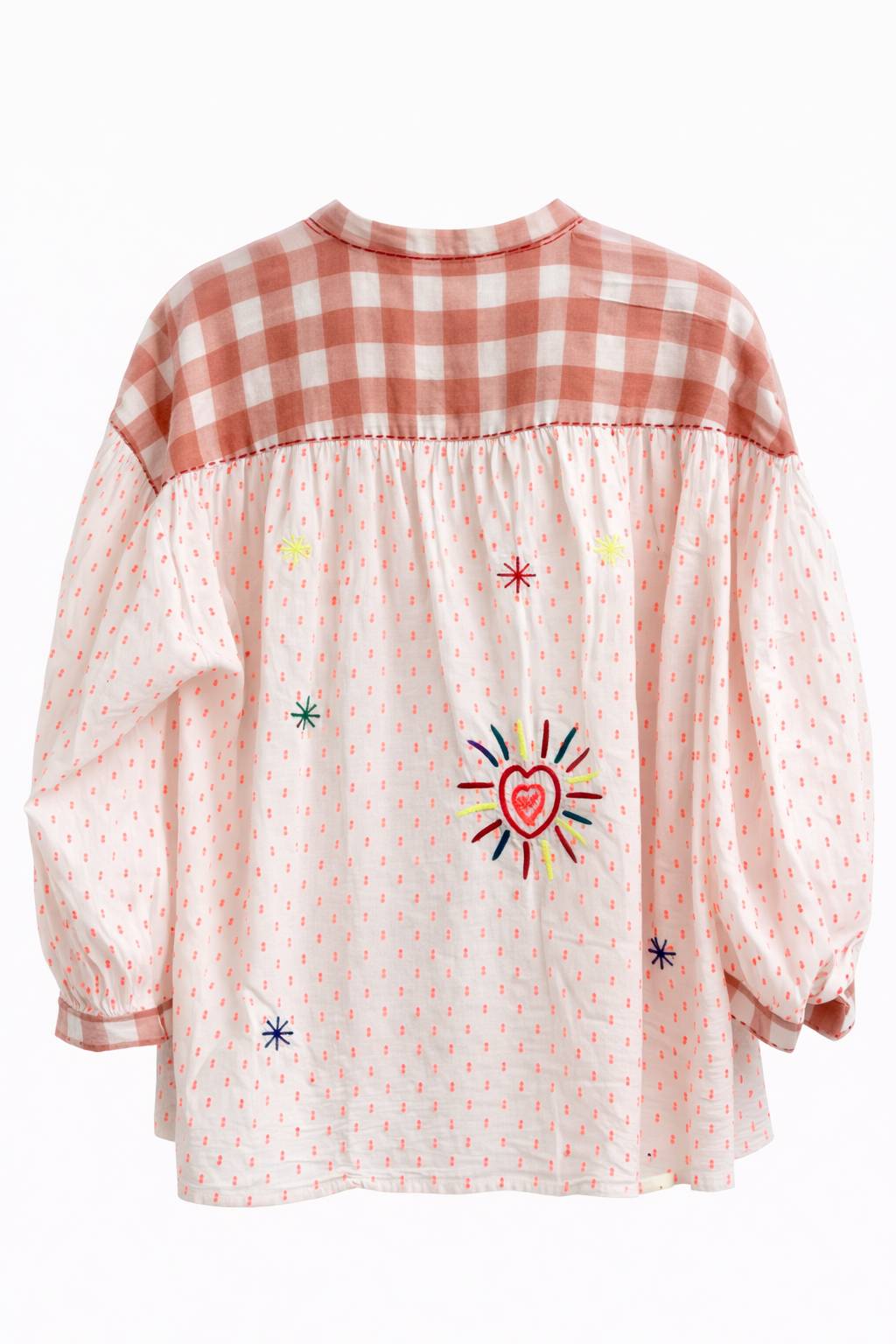 Wijde Blouse Borduursels Roze