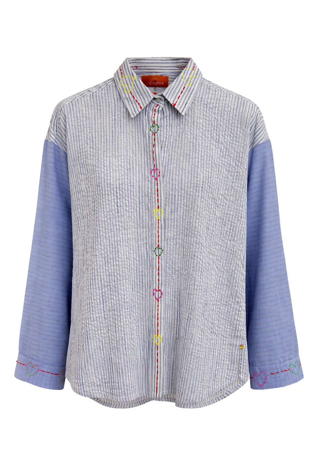 Blouse Borduursels Blauw