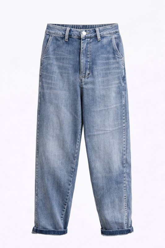 Jeans Enkellang Steekzakken Blauw