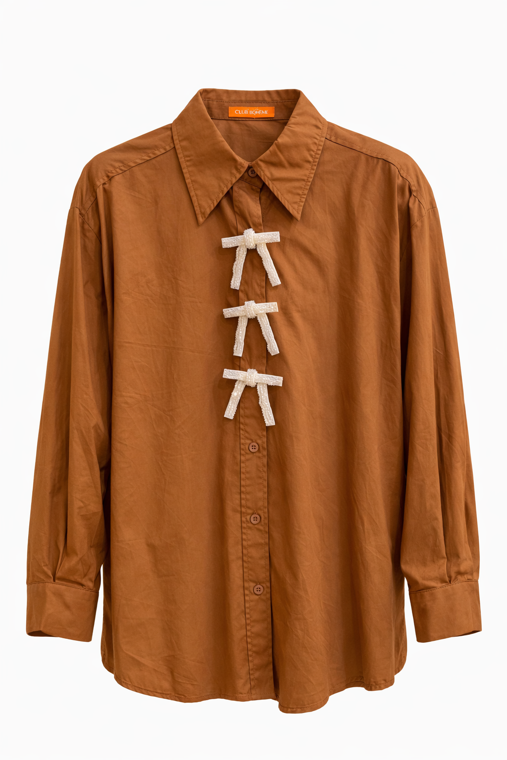 Blouse Strik Sluiting Bruin