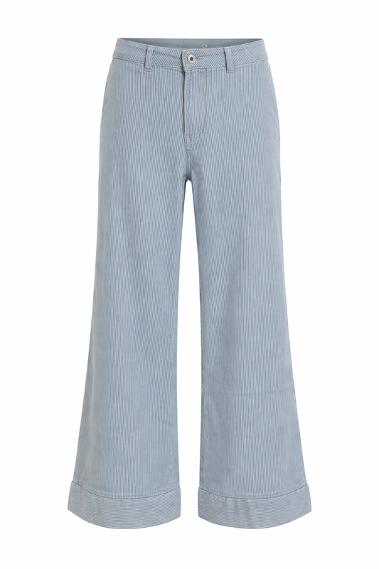 Streepjes Jeans Blauw Wit