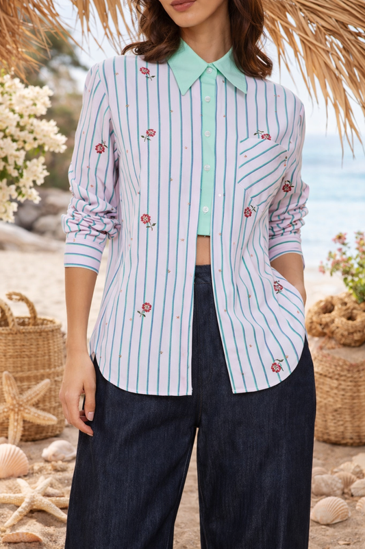Blouse met Borduursel
