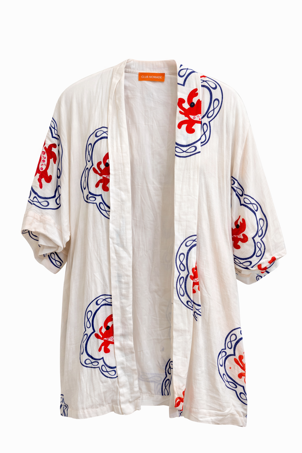 Zomerse Kimono Krabben Print