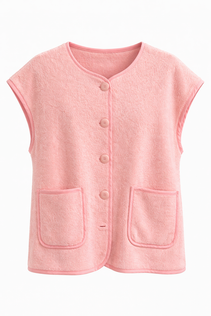 Badstof Gilet Roze