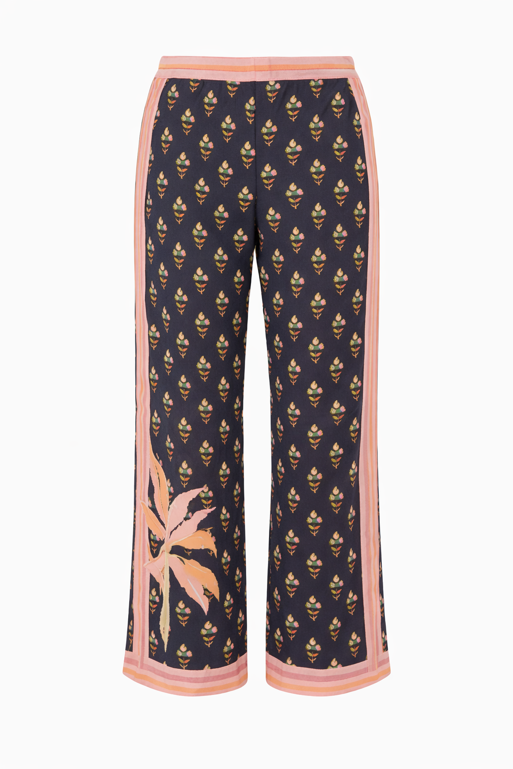 Dunne Broek Palmboom Zwart